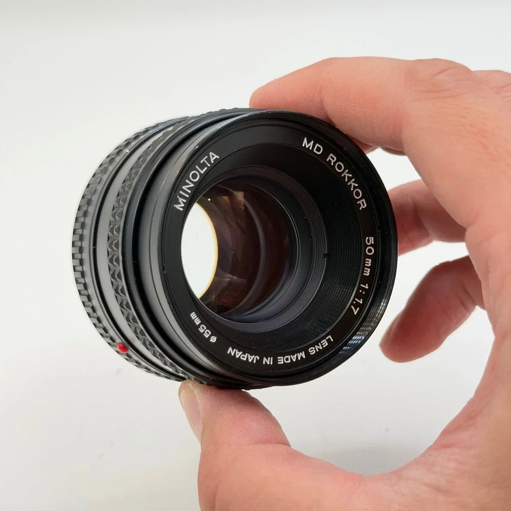 Minolta MD Rokkor 50mm f1.7 Manual Focus Prime Lens SR Mount Japan 55mm Filter